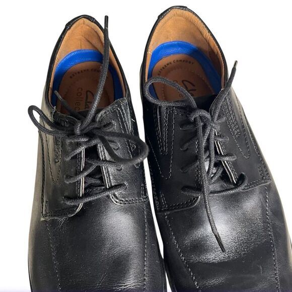 CLARKS COLLECTION Black Leather Dress Shoes Whiddon Pace Oxford Mens Size 8.5 main image 9